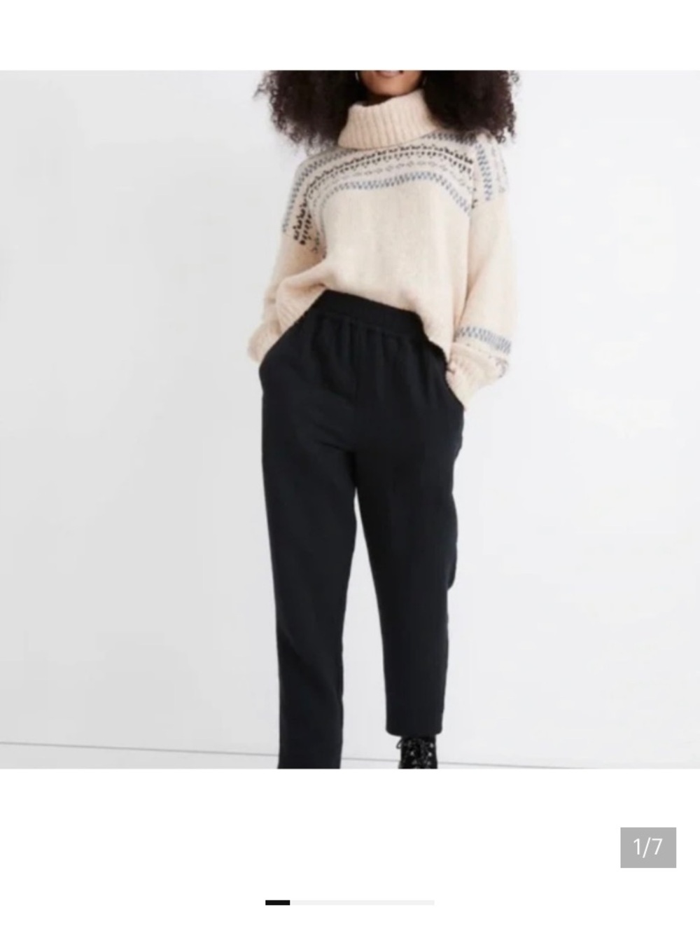 Madewell Black High-Waist Cropped Pants